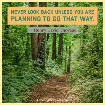 Never Look Back Thoreau quote image