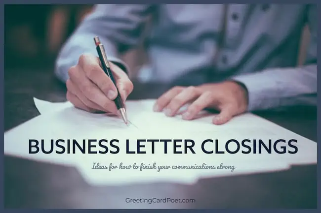 Business letter closing ideas image