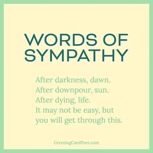 Best words of sympathy messages.