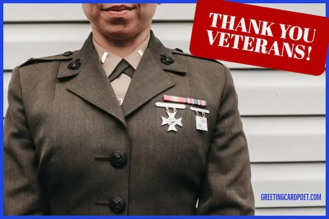 Thank you veterans messages.