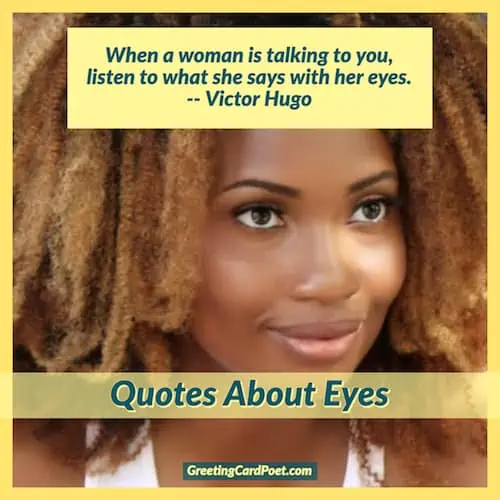 Victor Hugo quote on eyes.