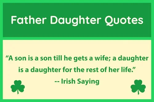 Irish saying father daughter quotes image