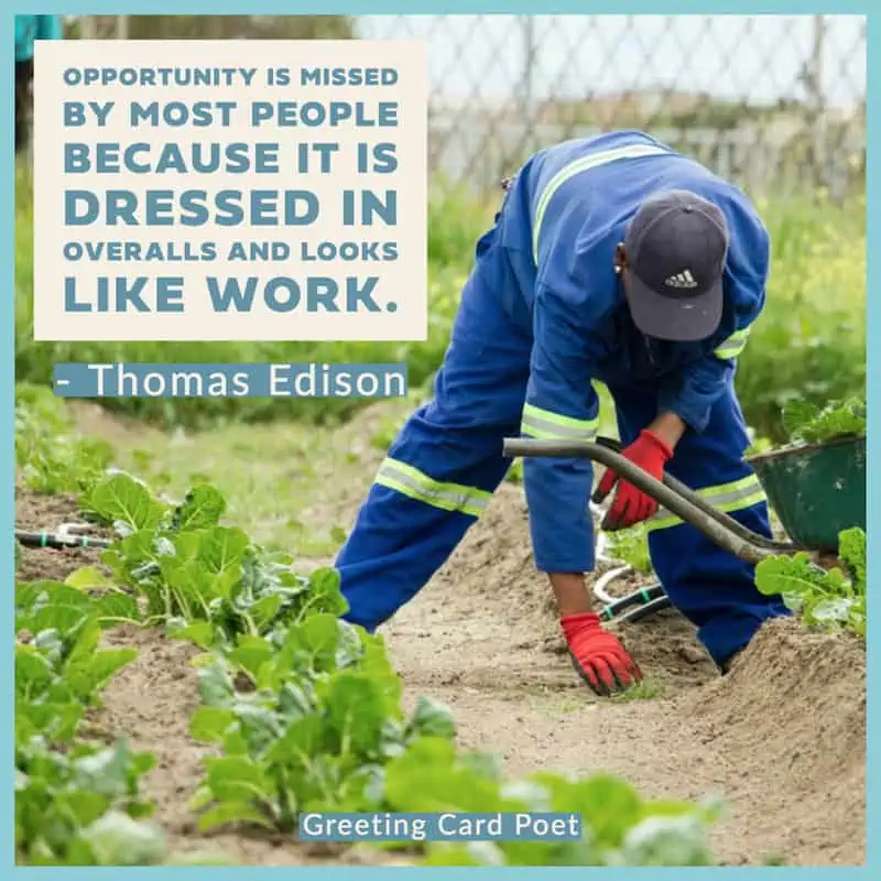 Thomas Edison Quote on hard work image