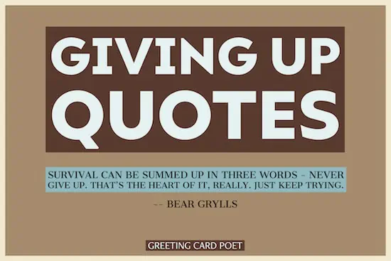 quotes on giving up.
