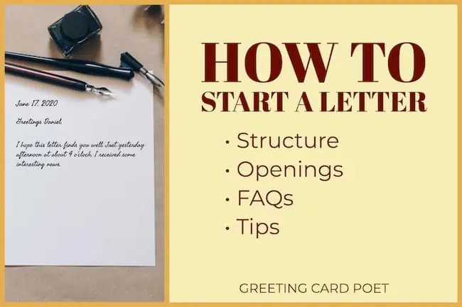 How to start a letter.