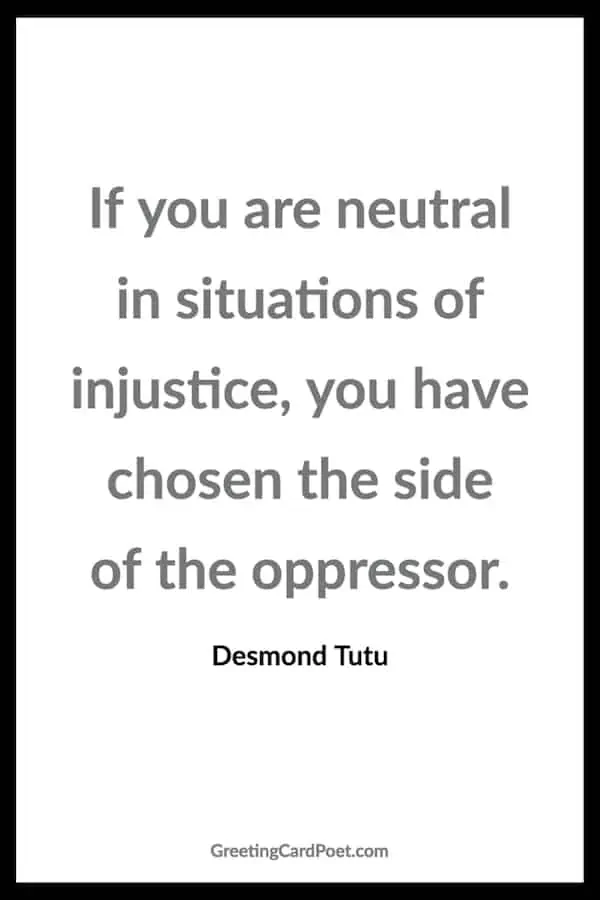 Desmond Tutu quote on equality.