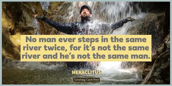 Heraclitus quote on a river