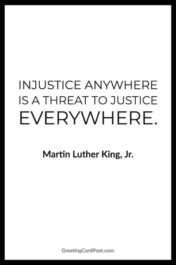 Racism quotes - Martin Luther King Jr. quote on injustice.