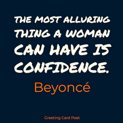 Beyonce quote on being confident