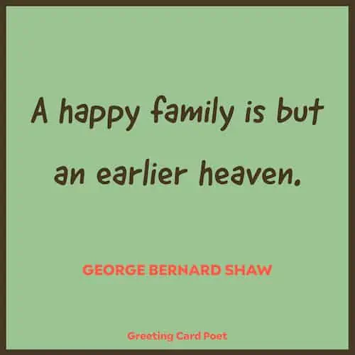 a happy family is an earlier heaven