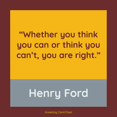 Henry Ford quote on thinking you can