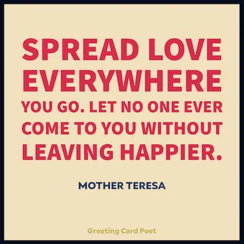 Mother Teresa on spreading love