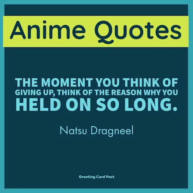 Inspirational anime quotes