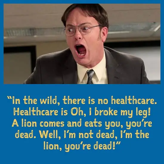 Dwight on healthcare meme