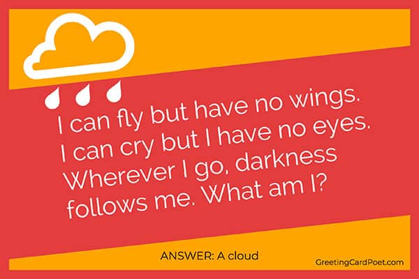 A cloud - good riddles