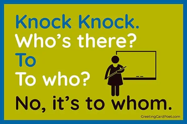to who knock knock jokes