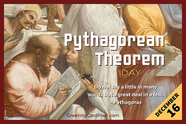 Pythagorean Theorem Day.