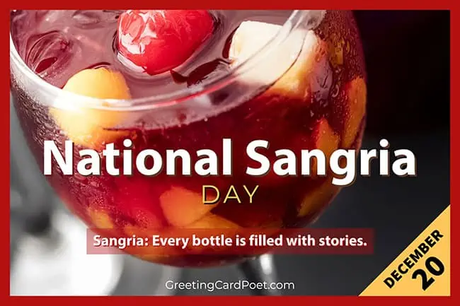 National Sangria Day.