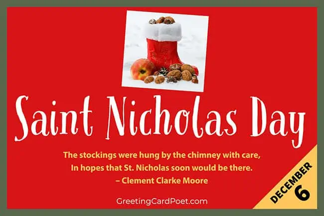 St. Nicholas Day quote by Clement Clarke Moore.