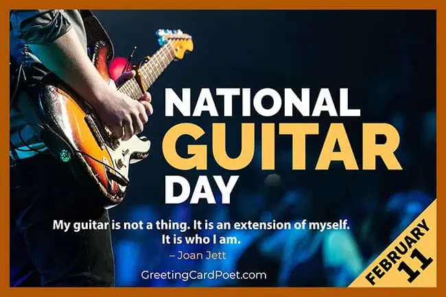 National Guitar Day fun facts, quotes, jokes.