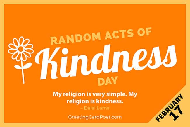 Random Acts of Kindness Day.