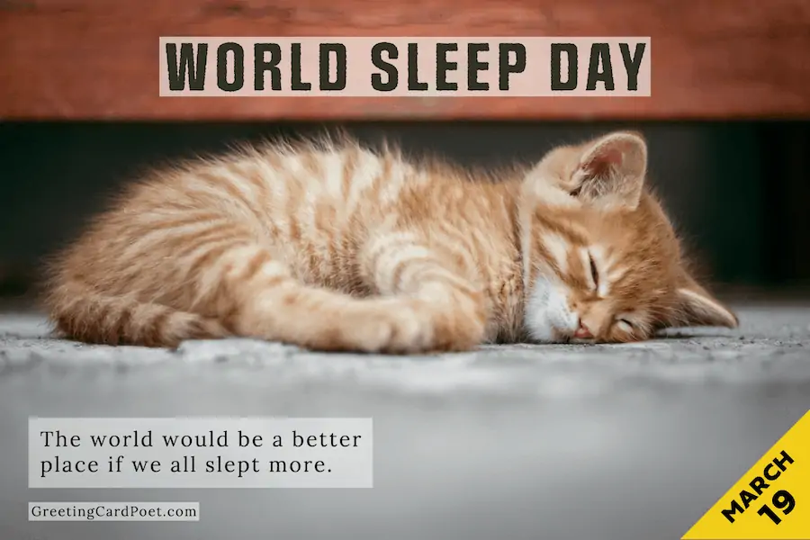 World Sleep Day.