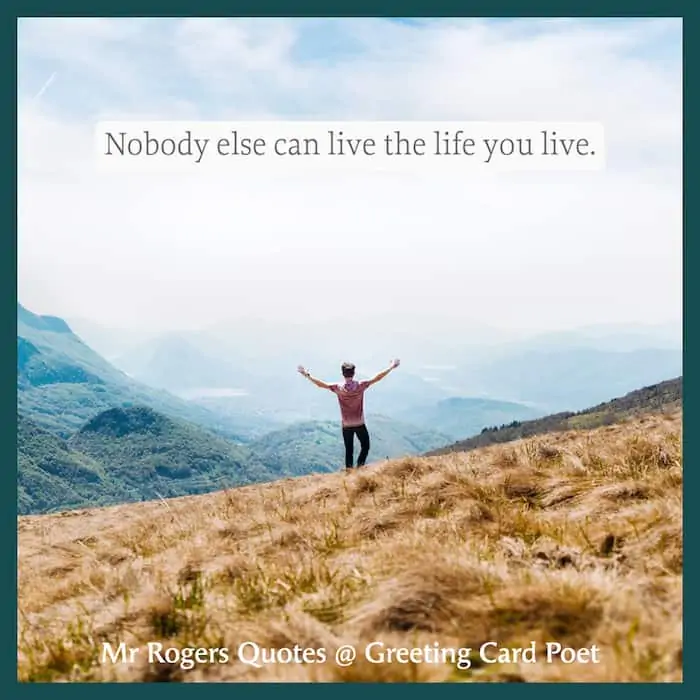 Nobody else can live the life you live meme