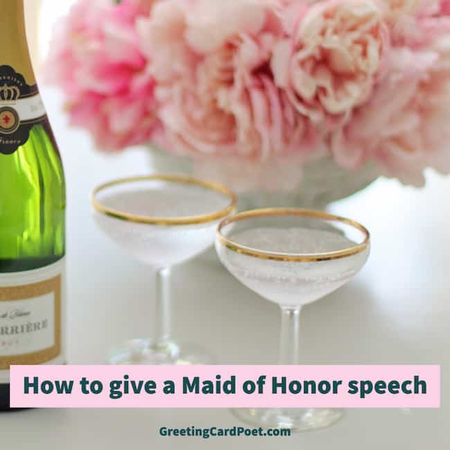 How to give a maid of honor speech