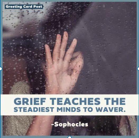 Grief teaches the steadiest minds to waver