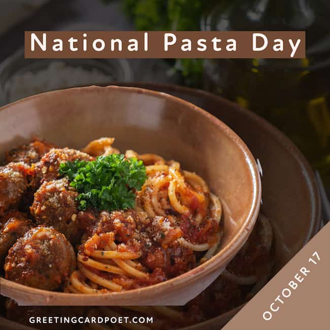 National Pasta Day.