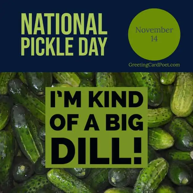 National Pickle Day.