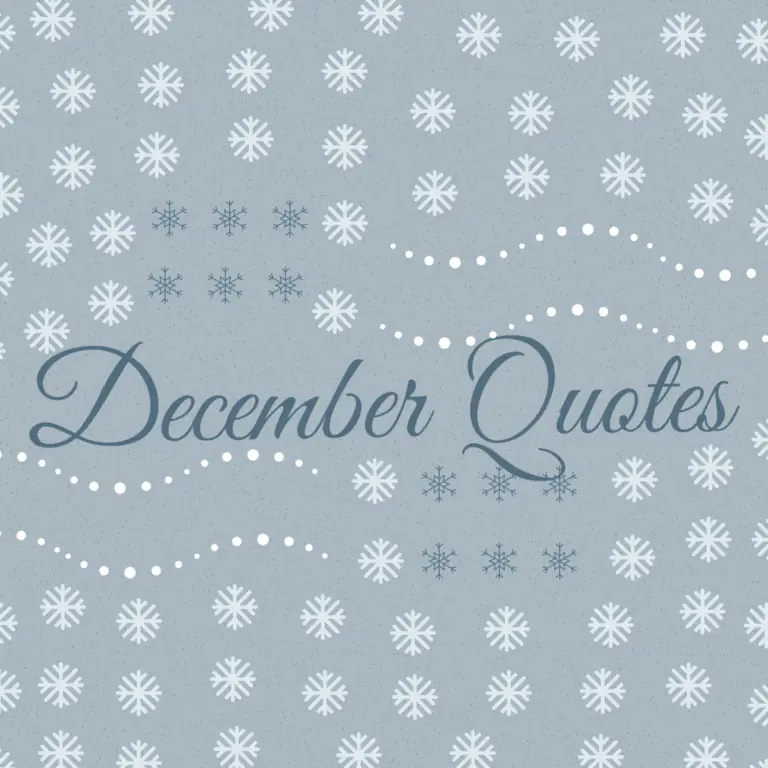 Inspirational December Quotes.