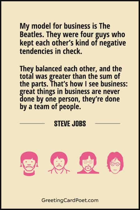 Steve Jobs quote on the Beatles and Business