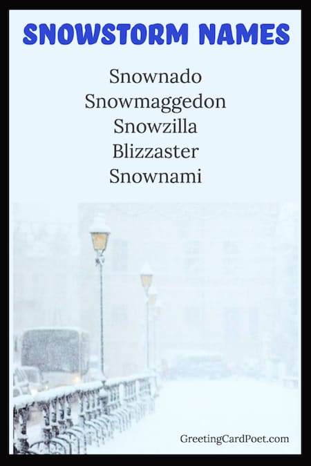 Funny snowstorm names
