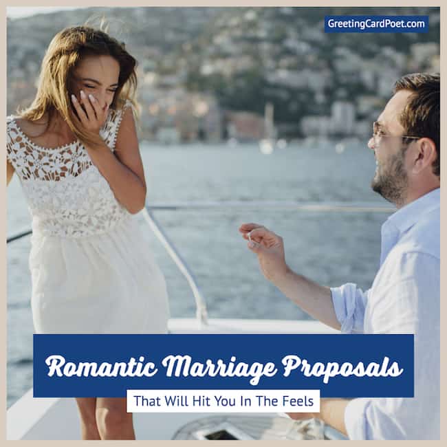Romantic marriage proposals