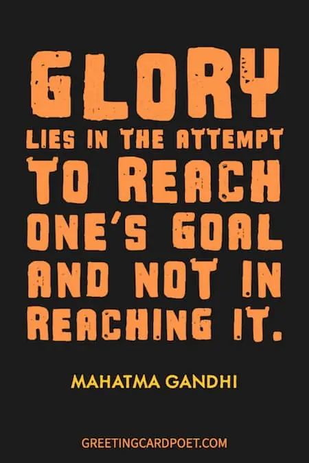Gandhi quote on goals