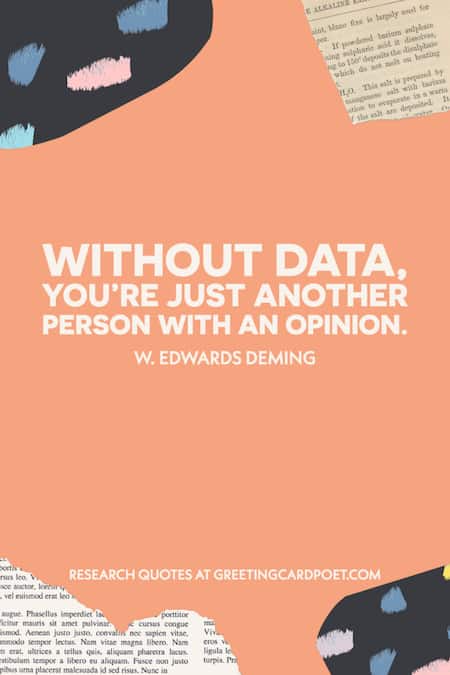 research quote on importance of data.
