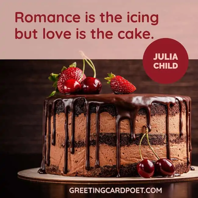 Julia Child quote on romance.
