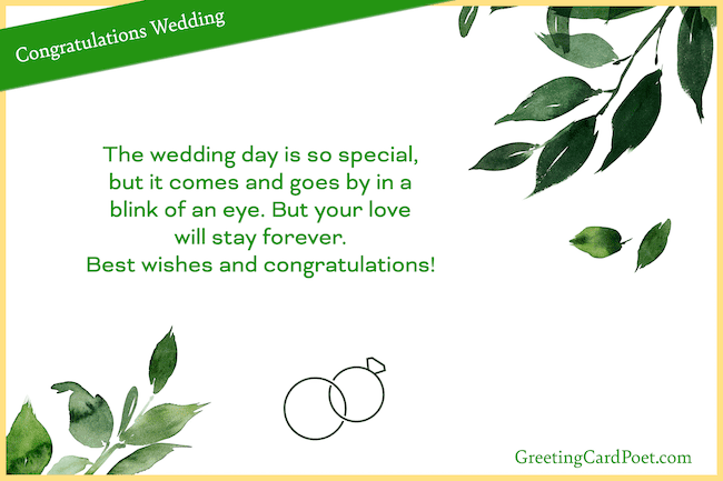 Good Wedding Congratulations Ideas.