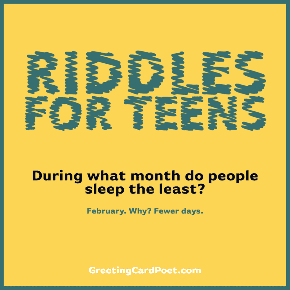 Good riddles for teens.