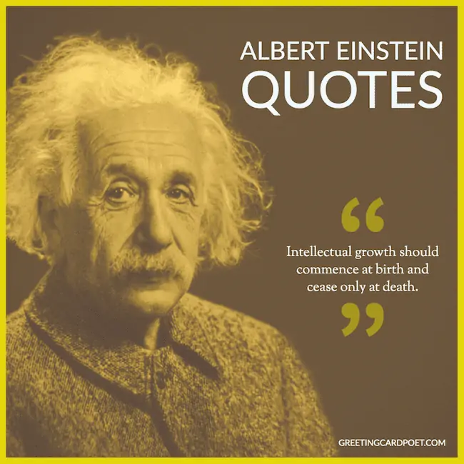 Einstein quotation on intellectual growth.