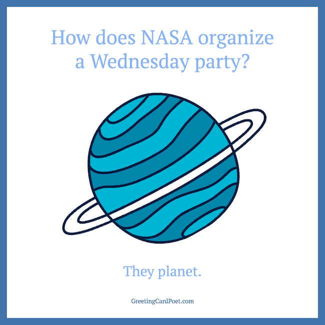 NASA Wednesday party joke.