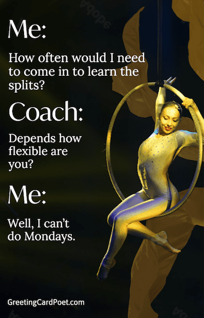 gymnast Monday joke.