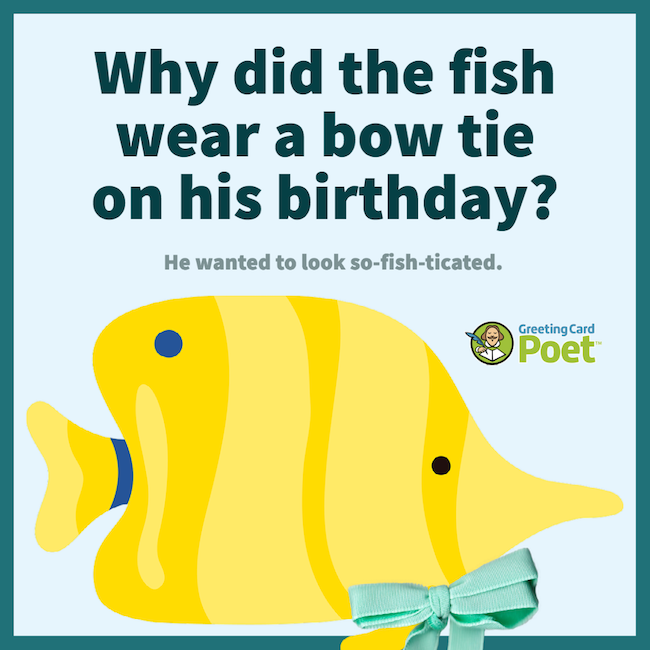 Sophisticated fish pun.