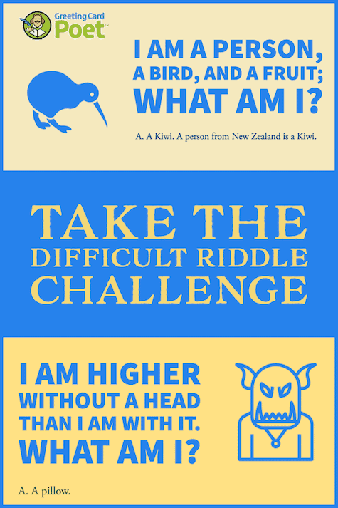 Challenging brain teasers and difficult riddles.