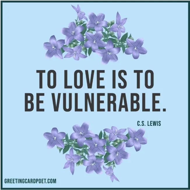 To love is to be vulnerable - 50th anniversary message.