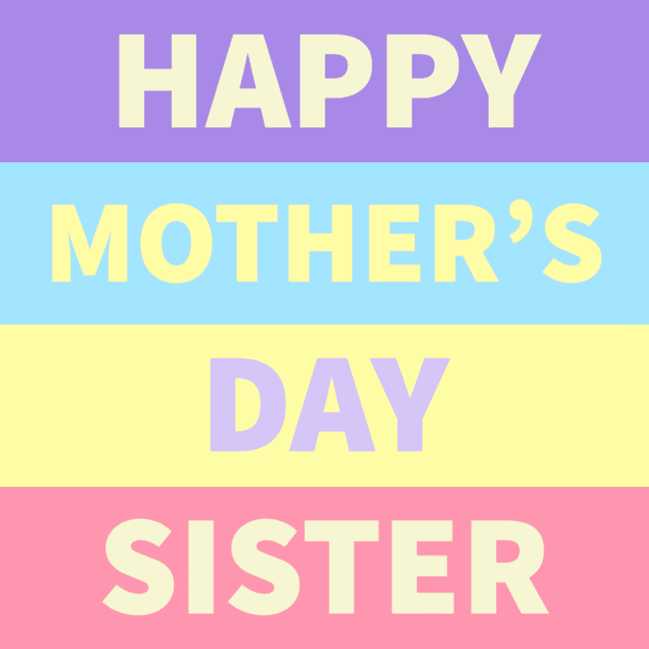Good mother's day messages for sister/