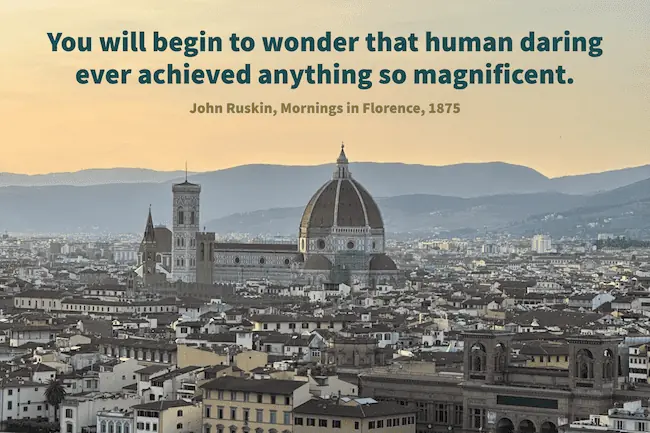 Mornings in Florence quotation.