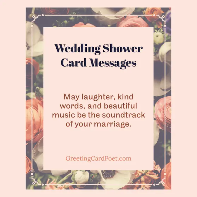 Good Wedding Shower Card Messages.