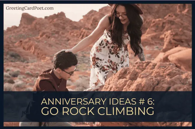 rock climbing adventure for anniversary.